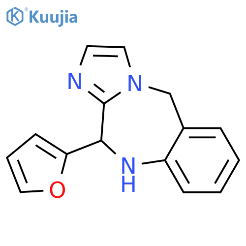 5H-IMIDAZO[2,1-C][1,4]BENZODIAZEPINE, 11-(2-FURANYL)-10,11-DIHYDRO- structure