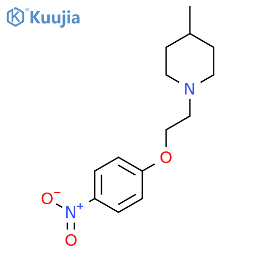 Piperidine, 4-methyl-1-[2-(4-nitrophenoxy)ethyl]- structure