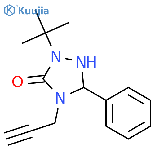 1,2,4-Triazolidin-3-one, 2-(1,1-dimethylethyl)-5-phenyl-4-(2-propynyl)- structure