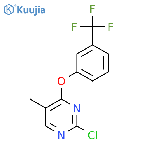 Pyrimidine, 2-chloro-5-methyl-4-[3-(trifluoromethyl)phenoxy]- structure