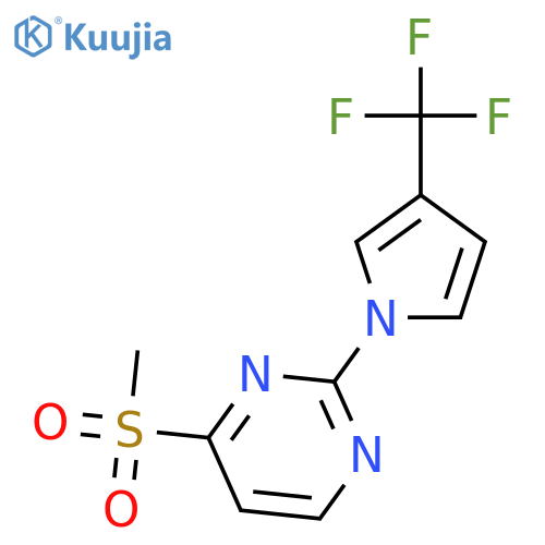 PYRIMIDINE, 4-(METHYLSULFONYL)-2-[3-(TRIFLUOROMETHYL)-1H-PYRROL-1-YL]- structure