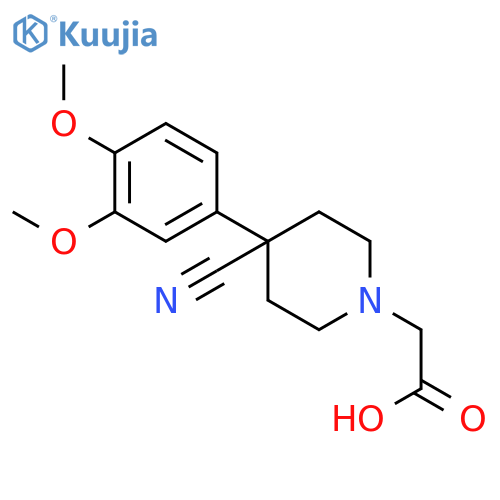 1-PIPERIDINEACETIC ACID, 4-CYANO-4-(3,4-DIMETHOXYPHENYL)- structure