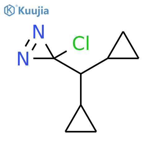 3H-DIAZIRINE, 3-CHLORO-3-(DICYCLOPROPYLMETHYL)- structure