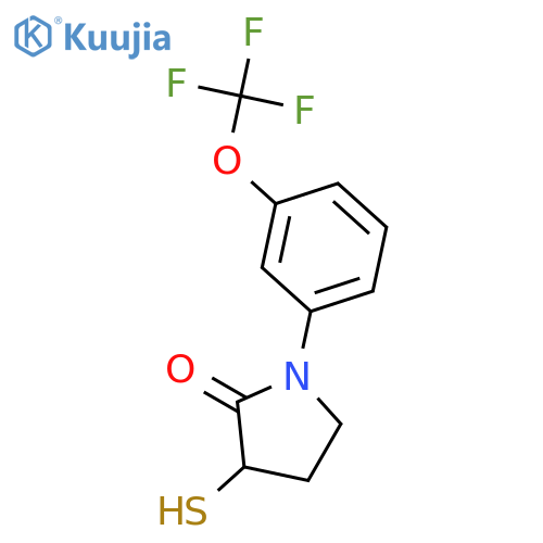 2-Pyrrolidinone, 3-mercapto-1-[3-(trifluoromethoxy)phenyl]- structure