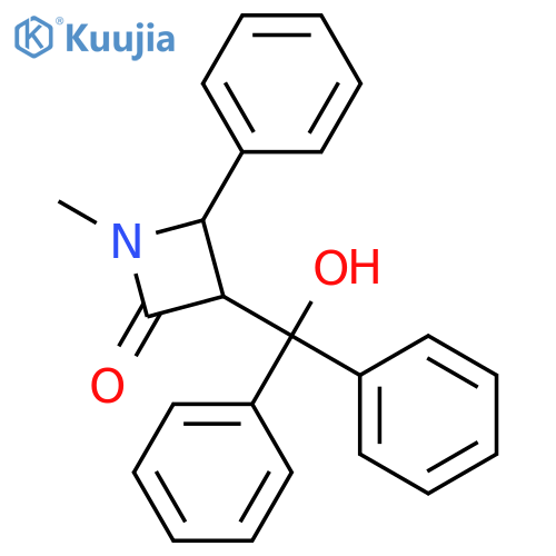3-[hydroxy(diphenyl)methyl]-1-methyl-4-phenylazetidin-2-one structure