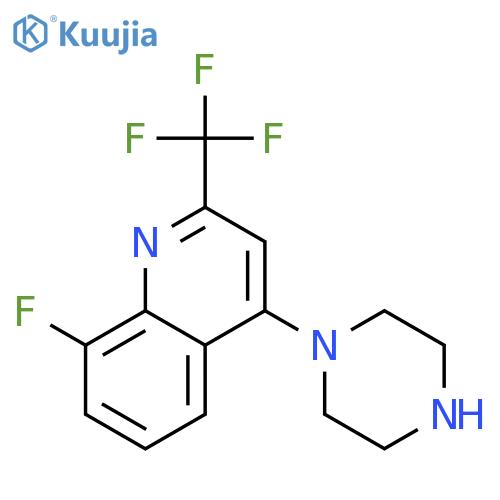 Quinoline,8-fluoro-4-(1-piperazinyl)-2-(trifluoromethyl)- structure