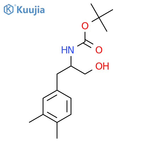 tert-butyl N-[1-(3,4-dimethylphenyl)-3-hydroxypropan-2-yl]carbamate structure