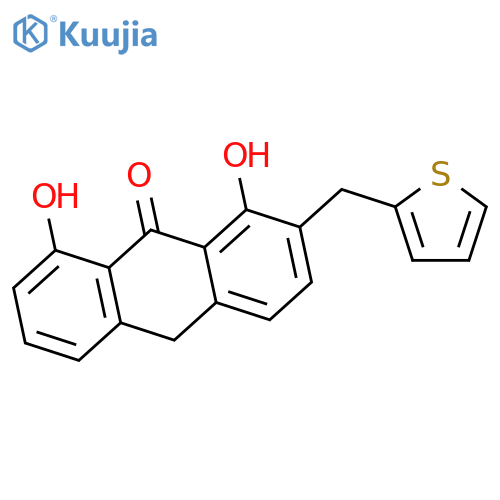9(10H)-Anthracenone, 1,8-dihydroxy-2-(2-thienylmethyl)- structure