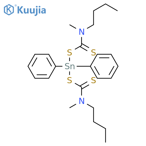 2,4-Dithia-6-aza-3-stannadecanethioamide, N-butyl-N,6-dimethyl-3,3-diphenyl-5-thioxo- (9CI) structure