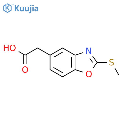 5-Benzoxazoleacetic acid, 2-(methylthio)- structure