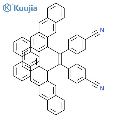 Benzonitrile, 4,4'-[bis(6-pentacenyl)-1,2-ethenediyl]bis- structure