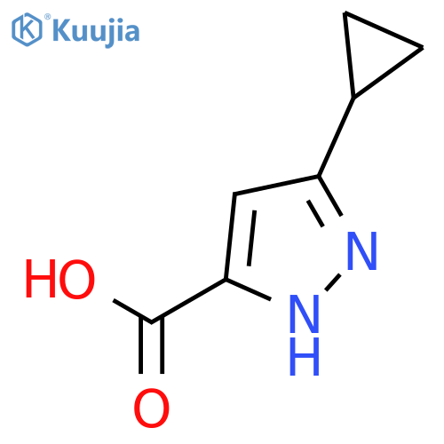 3-Cyclopropyl-1H-pyrazole-5-carboxylic acid structure