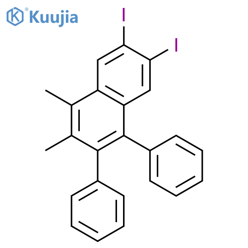 Naphthalene, 6,7-diiodo-1,2-dimethyl-3,4-diphenyl- structure