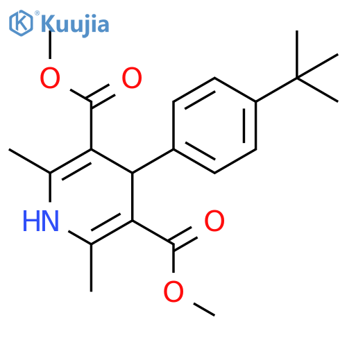 3,5-dimethyl 4-(4-tert-butylphenyl)-2,6-dimethyl-1,4-dihydropyridine-3,5-dicarboxylate structure