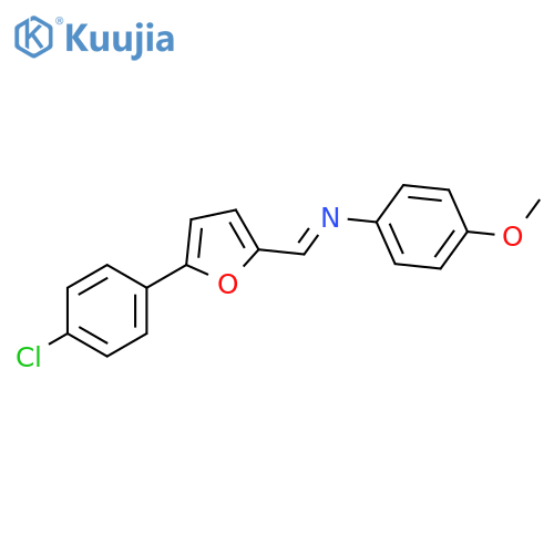 BENZENAMINE, N-[[5-(4-CHLOROPHENYL)-2-FURANYL]METHYLENE]-4-METHOXY- structure