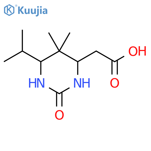 (6-Isopropyl-5,5-dimethyl-2-oxohexahydropyrimidin-4-YL)acetic acid structure