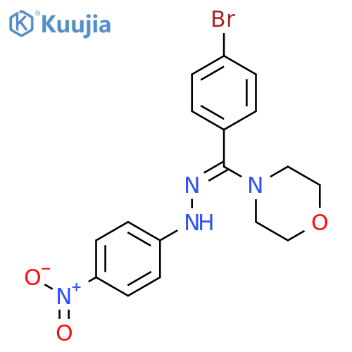 Morpholine, 4-[(4-bromophenyl)[(4-nitrophenyl)hydrazono]methyl]- structure