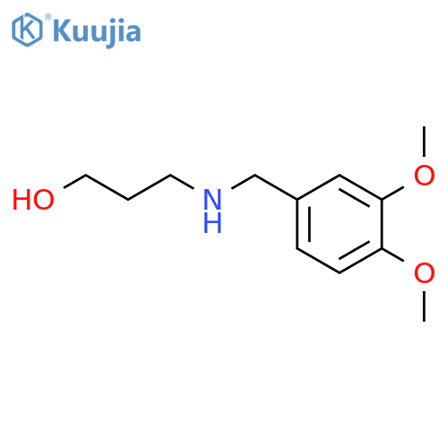 3-(3,4-dimethoxy-benzylamino)-propan-1-ol structure