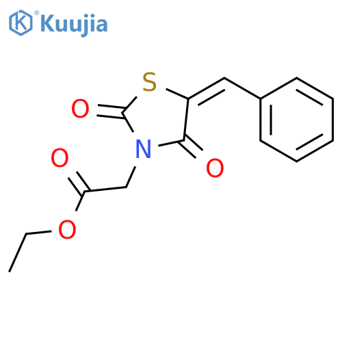 3-THIAZOLIDINEACETIC ACID, 2,4-DIOXO-5-(PHENYLMETHYLENE)-, ETHYL ESTER structure