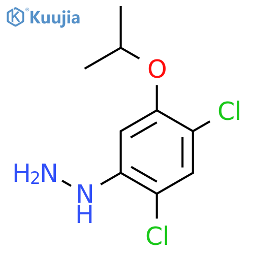 (2,4-Dichloro-5-isopropoxyphenyl)hydrazine structure