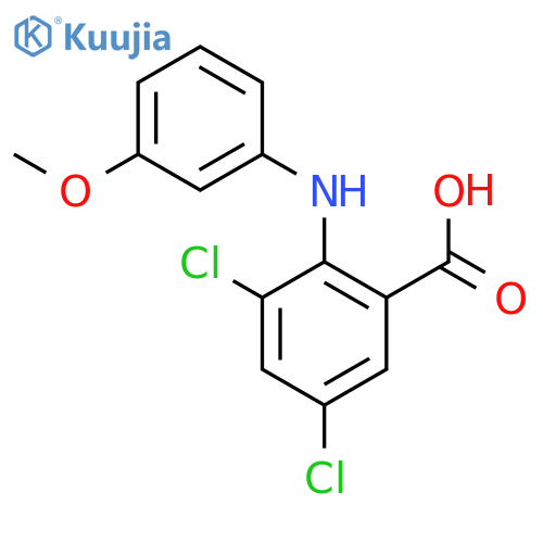 BENZOIC ACID, 3,5-DICHLORO-2-[(3-METHOXYPHENYL)AMINO]- structure