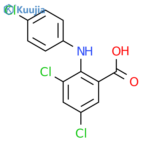 BENZOIC ACID, 3,5-DICHLORO-2-[(4-CHLOROPHENYL)AMINO]- structure