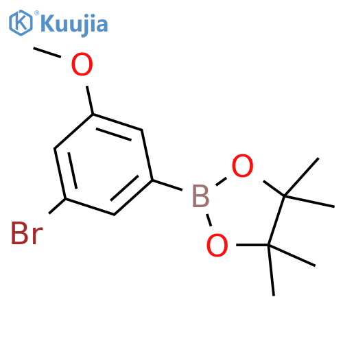 2-(3-bromo-5-methoxyphenyl)-4,4,5,5-tetramethyl-1,3,2-dioxaborolane structure