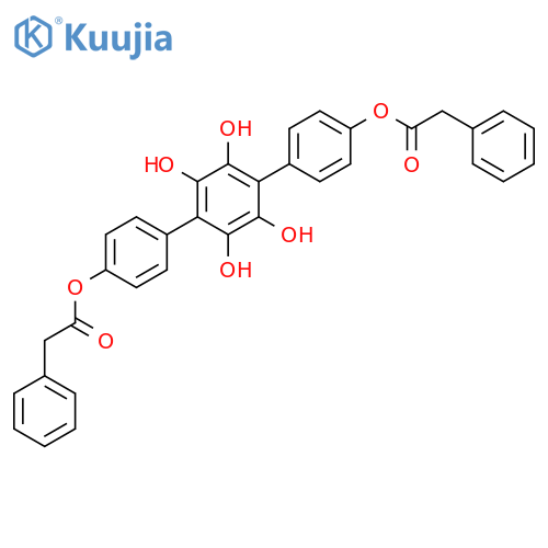 3,6-di(p-(phenylacetoxy)phenyl)benzene-1,2,4,5-tetraol structure