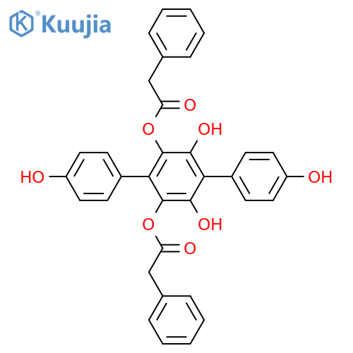 [p-Terphenyl]-2',3',4,4'',5',6'-hexol; 2',6'-Bis(phenylacetyl) structure