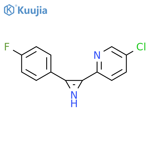 PYRIDINE, 5-CHLORO-2-[3-(4-FLUOROPHENYL)-1H-AZIRIN-2-YL]- structure