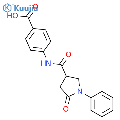 4-{(5-Oxo-1-phenylpyrrolidin-3-yl)carbonyl-amino}benzoic Acid structure