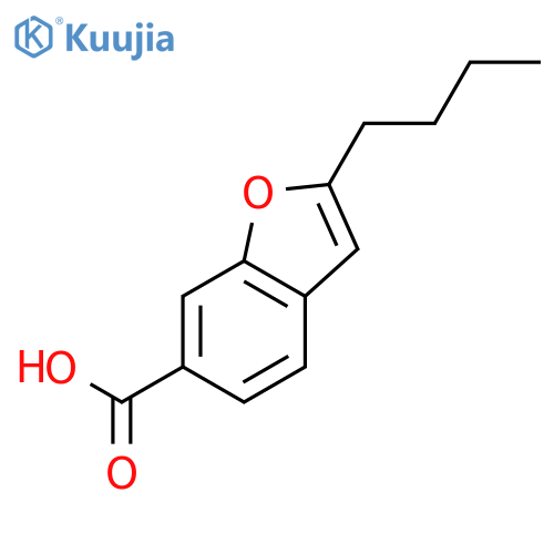 6-Benzofurancarboxylic acid, 2-butyl- structure