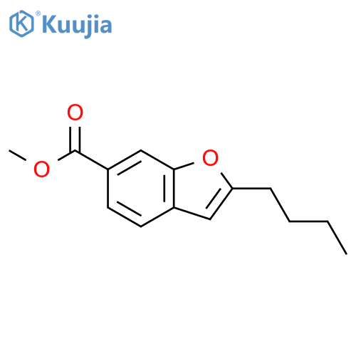 6-BENZOFURANCARBOXYLIC ACID, 2-BUTYL-, METHYL ESTER structure