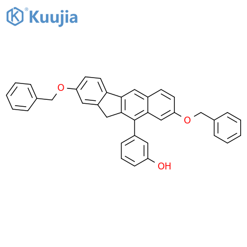 PHENOL, 3-[2,8-BIS(PHENYLMETHOXY)-11H-BENZO[B]FLUOREN-10-YL]- structure