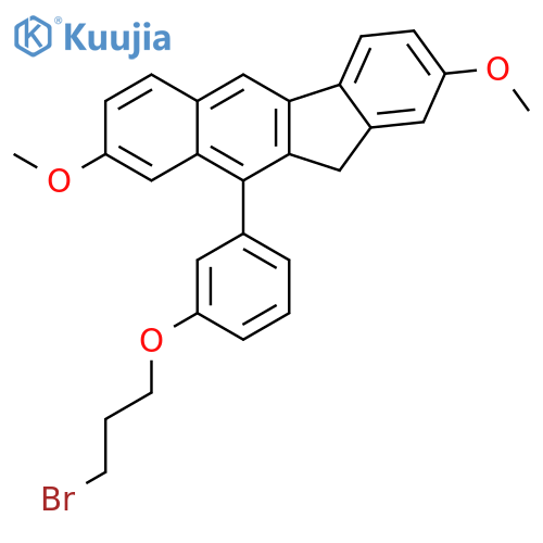 11H-Benzo[b]fluorene, 10-[3-(3-bromopropoxy)phenyl]-2,8-dimethoxy- structure