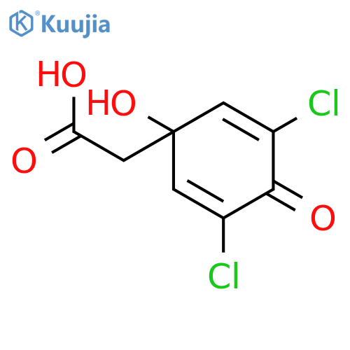 2,5-Cyclohexadiene-1-acetic acid, 3,5-dichloro-1-hydroxy-4-oxo- structure