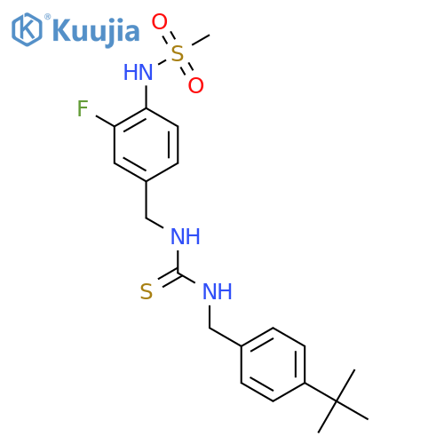 3-[(4-Tert-butylphenyl)methyl]-1-[(3-fluoro-4-methanesulfonamidophenyl)methyl]thiourea structure