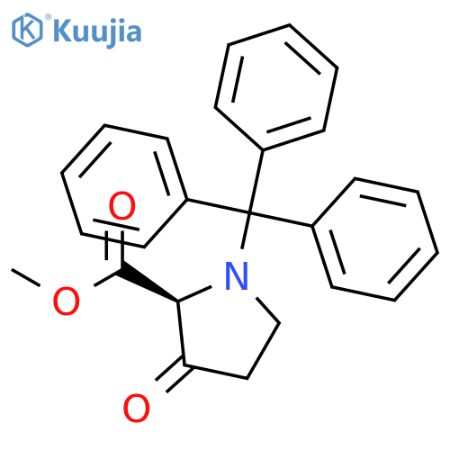 L-PROLINE, 3-OXO-1-(TRIPHENYLMETHYL)-, METHYL ESTER structure