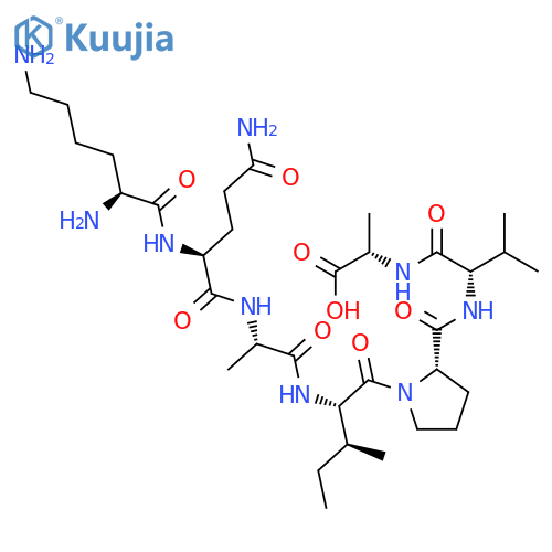 L-Alanine, L-lysyl-L-glutaminyl-L-alanyl-L-isoleucyl-L-prolyl-L-valyl- structure