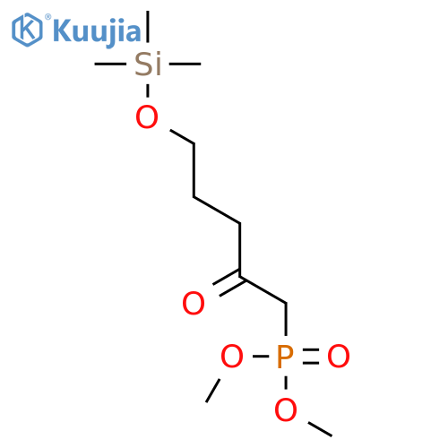 Phosphonic acid, [2-oxo-5-[(trimethylsilyl)oxy]pentyl]-, dimethyl ester structure