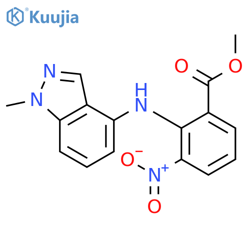 Benzoic acid, 2-[(1-methyl-1H-indazol-4-yl)amino]-3-nitro-, methyl ester structure