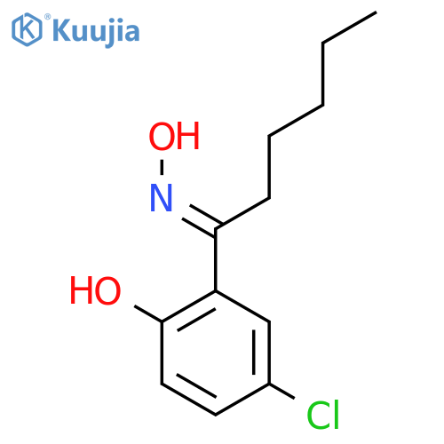 1-HEXANONE, 1-(5-CHLORO-2-HYDROXYPHENYL)-, OXIME structure