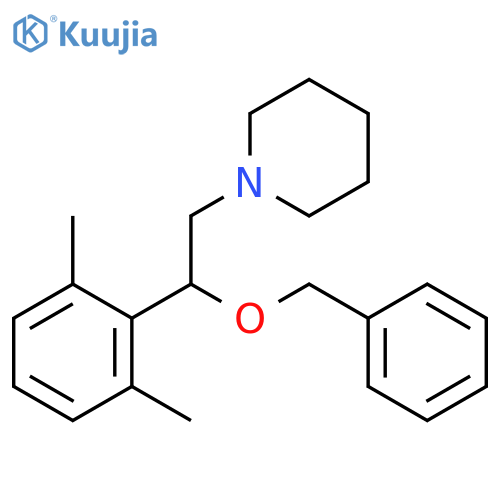 Piperidine, 1-[2-(2,6-dimethylphenyl)-2-(phenylmethoxy)ethyl]- structure
