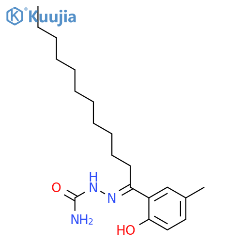 [1-(2-Hydroxy-5-methylphenyl)dodecylideneamino]urea structure