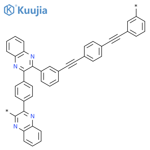 Poly(2,3-quinoxalinediyl-1,4-phenylene-2,3-quinoxalinediyl-1,3-phenylene-1,2-ethynediyl-1,4-phenylene-1,2-ethynediyl-1,3-phenylene) structure