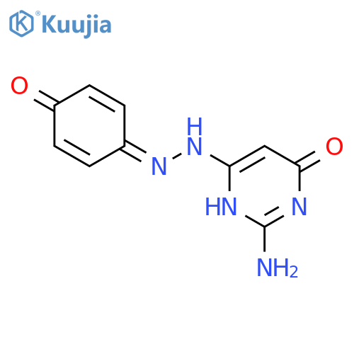 2-amino-6-[2-(4-oxocyclohexa-2,5-dien-1-ylidene)hydrazino]pyrimidin-4(1H)-one structure