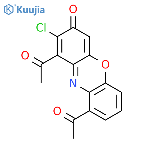 3H-Phenoxazin-3-one, 1,9-diacetyl-2-chloro- structure
