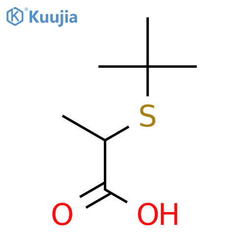 2-(tert-Butylsulfanyl)propanoic acid structure