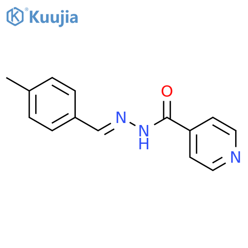 N-[(e)-(4-methylphenyl)methylideneamino]pyridine-4-carboxamide structure