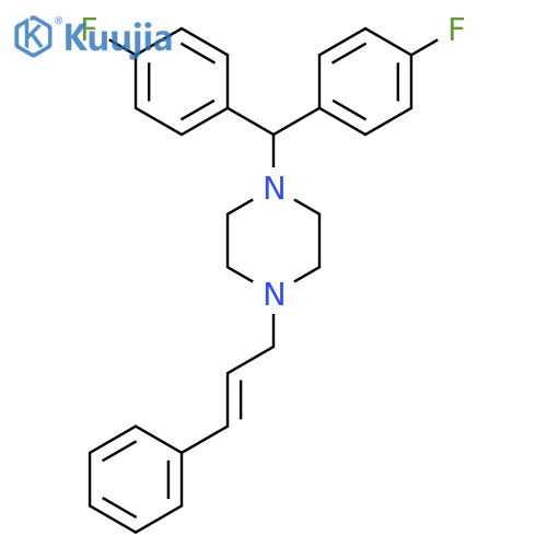 Piperazine,1-[bis(4-fluorophenyl)methyl]-4-(3-phenyl-2-propen-1-yl)- structure